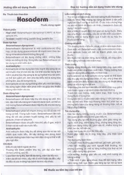 Thuốc mỡ Hasaderm Hasan điều trị liken phẳng, viêm da tiết bã nhờn (10g)