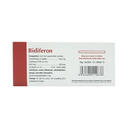 Thuốc Bidiferon điều trị dự phòng thiếu sắt và acid folic (10 vỉ x 10 viên)