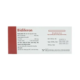 Thuốc Bidiferon điều trị dự phòng thiếu sắt và acid folic (10 vỉ x 10 viên)