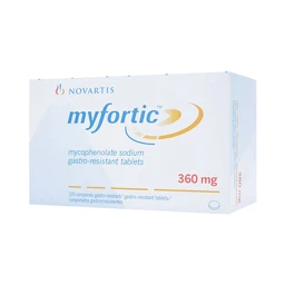 Viên nén Myfortic 360mg Novartis dùng cho bệnh nhân ghép thận dị gen (12 vỉ x 10 viên) 