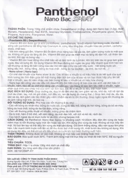 Xịt dưỡng da khô, nứt nẻ Panthenol Nano Bạc Bimex 130g