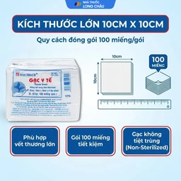 Gạc Bảo Thạch 10x10cm x 6 lớp (100 miếng) 4