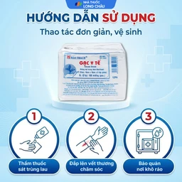 Gạc Bảo Thạch 10x10cm x 6 lớp (100 miếng) 5