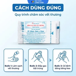 Bông gạc đắp vết thương Bảo Thạch 8x12cm 5