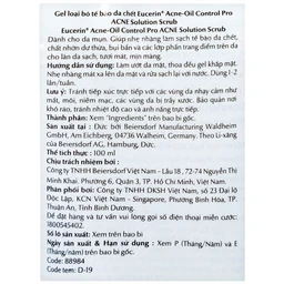 Gel tẩy tế bào chết Eucerin Acne-Oil Control Pro Acne Solution Scrub dành cho da mụn (100ml)