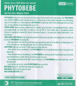 Dung dịch tắm Phyto Bebe Opodis làm giảm rôm sảy, giảm kích ứng (250ml)