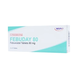 Thuốc Febuday 80 MSN điều trị tăng acid uric huyết (3 vỉ x 10 viên)