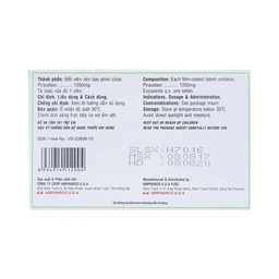 Viên nén Maxx Viton 1200 Ampharco U.S.A điều trị triệu chứng chóng mặt, suy giảm trí nhớ (10 vỉ x 10 viên)