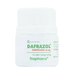 Thuốc Dafrazol  Traphaco điều trị và phòng ngừa loét dạ dày tá tràng, viêm thực quản trào ngược (14 viên)