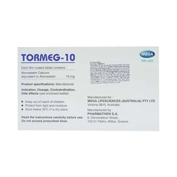 Thuốc Tormeg-10 MEGA We care ngăn ngừa bệnh tim mạch, tăng mỡ máu (3 vỉ x 10 viên)