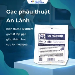 Gạc phẫu thuật An Lành 10x10cm x 8 lớp (10 miếng) dùng thấm máu trong phẫu thuật 2