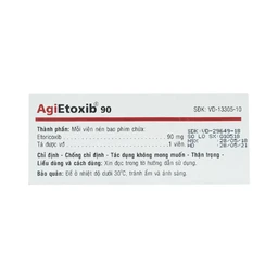 Thuốc Agietoxib 90 Agimexpharm điều trị viêm xương khớp (3 vỉ x 10 viên)