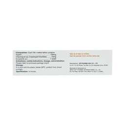 Thuốc Clopias USP phòng ngừa các biến cố xơ vữa huyết khối (3 vỉ x 10 viên) 5
