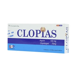 Thuốc Clopias USP phòng ngừa các biến cố xơ vữa huyết khối (3 vỉ x 10 viên)
