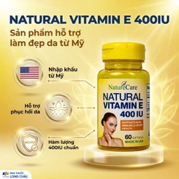 Viên uống giúp làm đẹp da, cải thiện sức khỏe da Natural Vitamin E 400 IU NatureCare (60 viên) 2