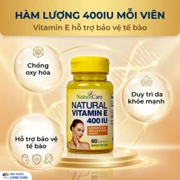 Viên uống giúp làm đẹp da, cải thiện sức khỏe da Natural Vitamin E 400 IU NatureCare (60 viên) 3