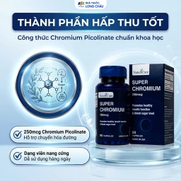 Viên uống giúp cân bằng đường huyết, giảm cholesterol Super Chromium 250mcg NatureCare (90 viên) 4