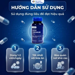 Viên uống giúp cân bằng đường huyết, giảm cholesterol Super Chromium 250mcg NatureCare (90 viên) 5