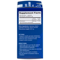 Viên uống giúp cân bằng đường huyết, giảm cholesterol Super Chromium 250mcg NatureCare (90 viên)