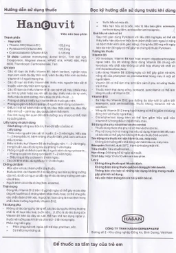 Thuốc Haneuvit Hasan điều trị rối loạn do thiếu vitamin B1, B6, B12 (10 vỉ x 10 viên)