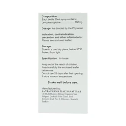 Siro Pulmorest Santa điều trị triệu chứng kích thích ho, ho khan (50ml)