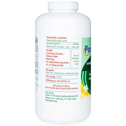Viên nén Panactol 650mg Khapharco giảm đau, hạ sốt, không gây buồn ngủ (1000 viên)