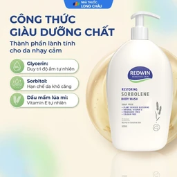 Sữa tắm Redwin Sorbolene Body Wash Vitamin E làm sạch nhẹ nhàng, dưỡng ẩm, giúp da mềm mịn (500ml) 3