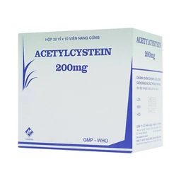 Thuốc Acetylcystein 200mg Vidipha tiêu nhầy trong bệnh viêm phế quản, bệnh nhầy nhớt (20 vỉ x 10 viên)