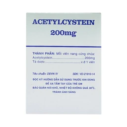 Thuốc Acetylcystein 200mg Vidipha tiêu nhầy trong bệnh viêm phế quản, bệnh nhầy nhớt (20 vỉ x 10 viên)