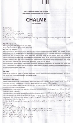 Hỗn dịch uống Chalme Davipharm điều trị viêm loét dạ dày (20 gói x 15g)