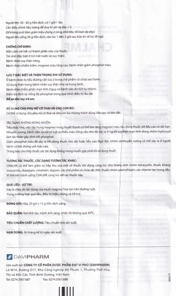 Hỗn dịch uống Chalme Davipharm điều trị viêm loét dạ dày (20 gói x 15g)