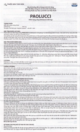 Thuốc Paolucci 500mg DaViPharm điều trị dư thừa sắt trong cơ thể (3 vỉ x 10 viên)