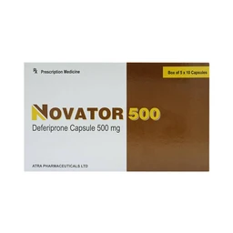 Thuốc Novator 500 Atra điều trị thiếu máu (5 vỉ x 10 viên)
