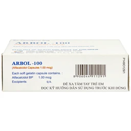Thuốc Arbol-100 Olive Healthcare dùng trong hạ canxi máu, suy tuyến cận giáp (3 vỉ x 10 viên)
