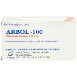 Thuốc Arbol-100 Olive Healthcare dùng trong hạ canxi máu, suy tuyến cận giáp (3 vỉ x 10 viên)