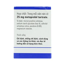 Thuốc Egilok 25mg Egis Pharma điều trị tăng huyết áp, đau thắt ngực (60 viên)