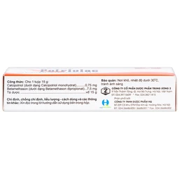 Thuốc mỡ bôi da Potriolac Trung Ương 2 điều trị vảy nến mảng, mức độ nhẹ đến vừa (15g)