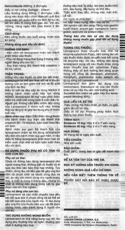 Thuốc Scolanzo 30mg Laboratorios Liconsa điều trị loét tá tràng, dạ dày (2 vỉ x 7 viên)