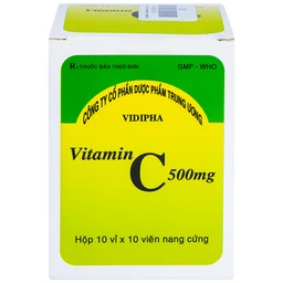 Thuốc Vitamin C 500mg Vidipha hỗ trợ điều trị bệnh Thalassemia (10 vỉ x 10 viên)