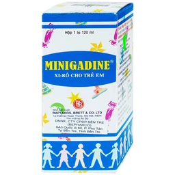 Siro cho trẻ em Minigadine Raptakos Brett phòng ngừa thiếu vi chất, biếng ăn (120ml)