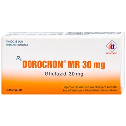 Thuốc Dorocron MR 30mg Domesco điều trị đái tháo đường típ 2 (2 vỉ x 30 viên)