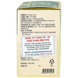 Viên uống tăng tuần hoàn máu thông huyết mạch BP Golden Pine Bio Avenue (100 viên)