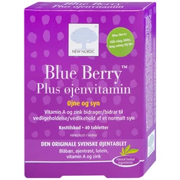 Viên uống hỗ trợ cải thiện thị lực, giảm mỏi mắt, khô mắt Blue Berry Plus Ojenvitamin New Nordic (40 viên)