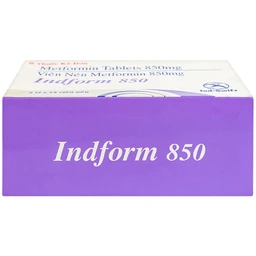 Thuốc Indform 850mg Ind-Swift  điều trị bệnh đái tháo đường (4 vỉ x 14 viên)