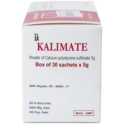 Thuốc bột Kalimate 5g Dopharma điều trị tăng kali trong máu do suy thận (5g x 30 gói)