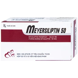 Viên nén Meyersiliptin 50 Meyer - BPC hỗ trợ chế độ ăn kiêng, kiểm soát đường huyết (3 vỉ x 10 viên)