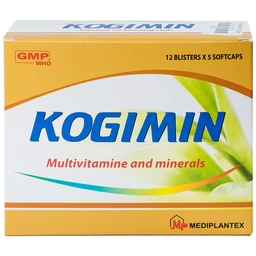 Viên nang mềm Kogimin Mediplantex bổ sung vitamin và khoáng chất (12 vỉ x 5 viên)