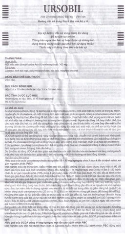 Thuốc Ursobil 300 ABC Farmaceutici điều trị xơ gan mật, làm tan sỏi mật (3 vỉ x 10 viên)