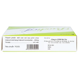 Thuốc Brodicef 250 Hà Tây điều trị nhiễm trùng (2 vỉ x 15 viên)