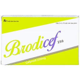 Thuốc Brodicef 250 Hà Tây điều trị nhiễm trùng (2 vỉ x 15 viên)